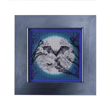YuMI_047 Voloshka Набір для вишивки хрестом та бісером YuMI - Повня 12,7x12,7 см, Aida 14 ct пластикова