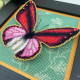 YuMI_053 Voloshka Набір для вишивки хрестом та бісером по пластику YuMI - Червоний Метелик 12,7x12,7 см, Aida 14 ct