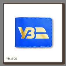 YZL17DD Babylon Обкладинка для посвідчення Укрзалізниця з логотипом 8,5x11 см блакитна, золоте тиснення, шкіра