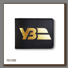 YZL1DD Babylon Обкладинка для посвідчення Укрзалізниця з логотипом 8,5x11 см чорна, золоте тиснення, шкіра
