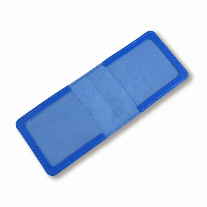 YZN17DD Babylon Обкладинка для посвідчення Укрзалізниця класична 11x8,5 см блакитна, золоте тиснення, шкіра