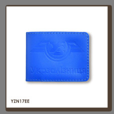 YZN17EE Babylon Обкладинка для посвідчення Укрзалізниця класична 11x8,5 см блакитна, чисте тиснення, шкіра