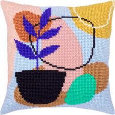 Z113 Чарівниця Набір для вишивки друкованим хрестиком - Подушка Симфонія 40x40 см (схема на канві)