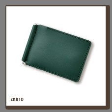 ZKB10 Babylon Затискач базовий для купюр та карток 12x8x1 см зелений, шкіра