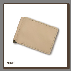ZKB11 Babylon Затискач базовий для купюр та карток 12x8x1 см бежевий, шкіра