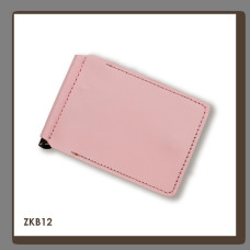 ZKB12 Babylon Затискач базовий для купюр та карток 12x8x1 см рожевий, шкіра