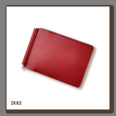 ZKB2 Babylon Затискач базовий для купюр та карток 12x8x1 см червоний, шкіра