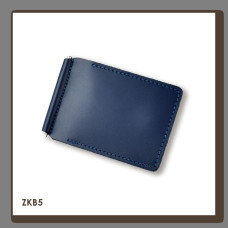 ZKB5 Babylon Затискач базовий для купюр та карток 12x8x1 см синій, шкіра