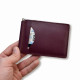 ZKB6 Babylon Затискач базовий для купюр та карток 12x8x1 см бордовий, шкіра