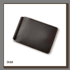 ZKB8 Babylon Затискач базовий для купюр та карток 12x8x1 см темно-коричневий, шкіра