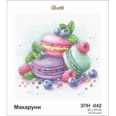 ЗН042ан3030 Золота підкова Заготовка для вишивки бісером - Макаруни для вишивання бісером на шовку 30х30 см (схема на атласі)