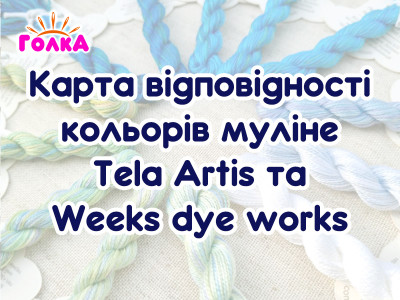 Відповідність ниток Weeks dye works до Tela Artis