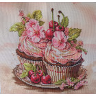 СР2342 Нова Слобода Набір для вишивки рахунковим хрестиком - Спокуслива насолода, 25x25 см, Aida 16 (канва з фоном)