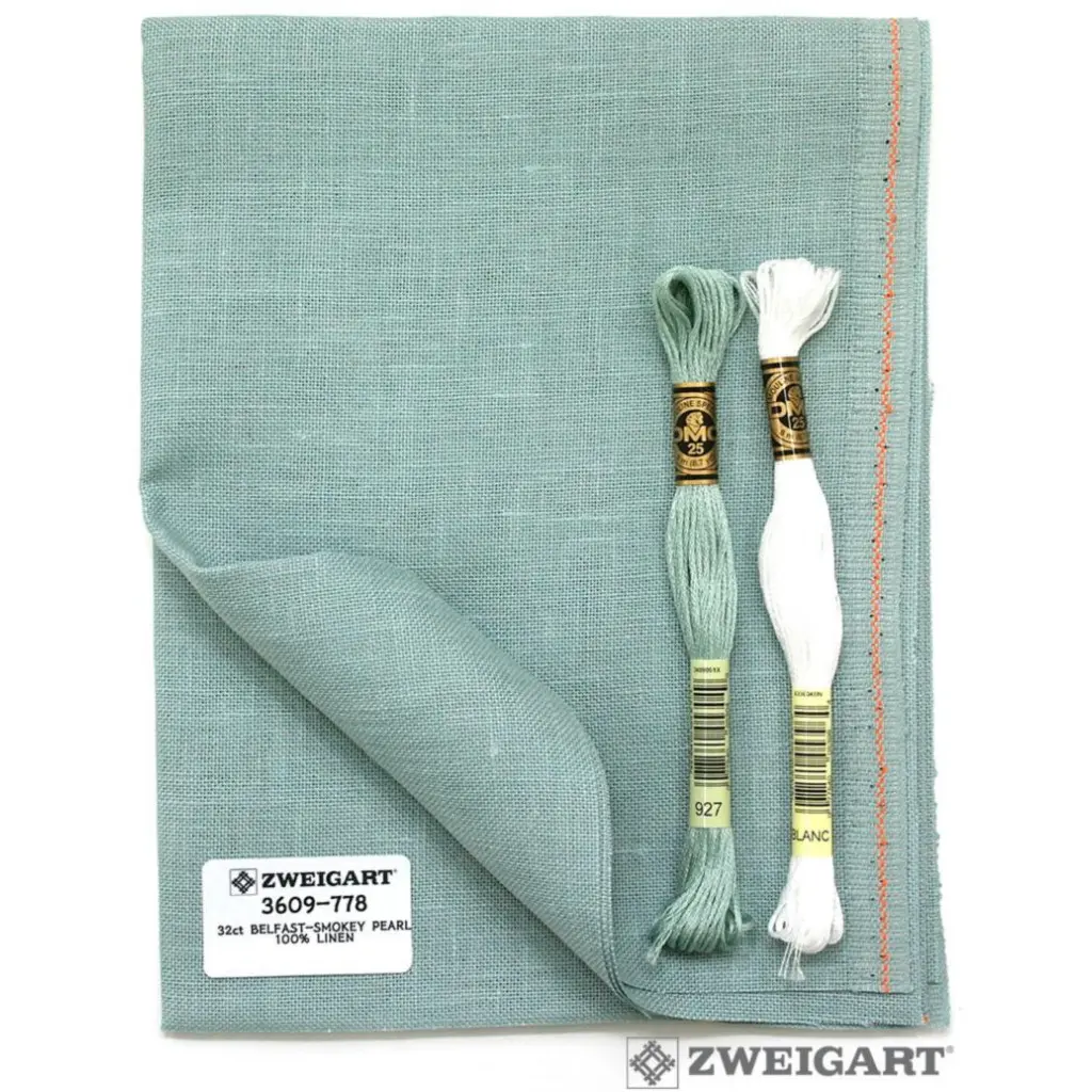 3609/778 Канва Belfast 32 Zweigart, перлинно-димчастий