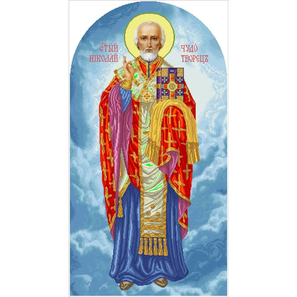 501 ВС-СМ-схема Святий Миколай. БС Солес. Схема на тканині для ...