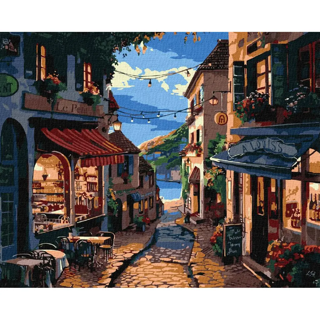 KHO3655 Французька вуличка © art_selena_ua, 40х50 см. Ideyka