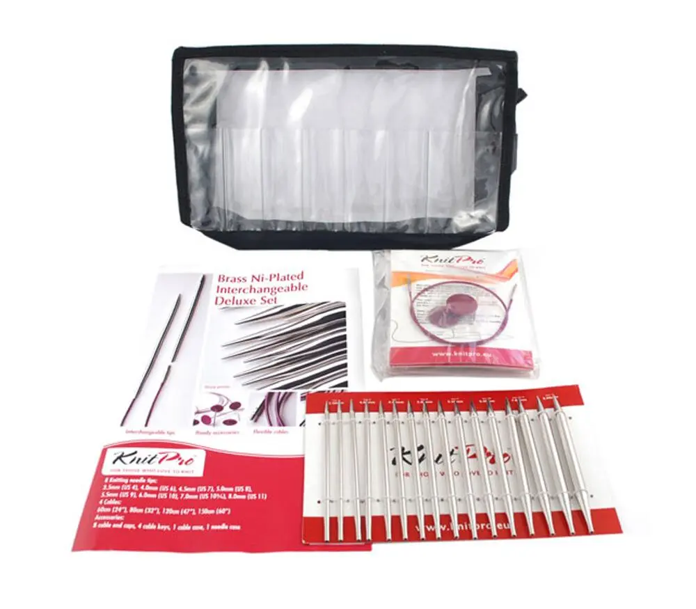 10613 KnitPro Набір з'ємних спиць Deluxe Nova Metal - 13 см (довжина ...