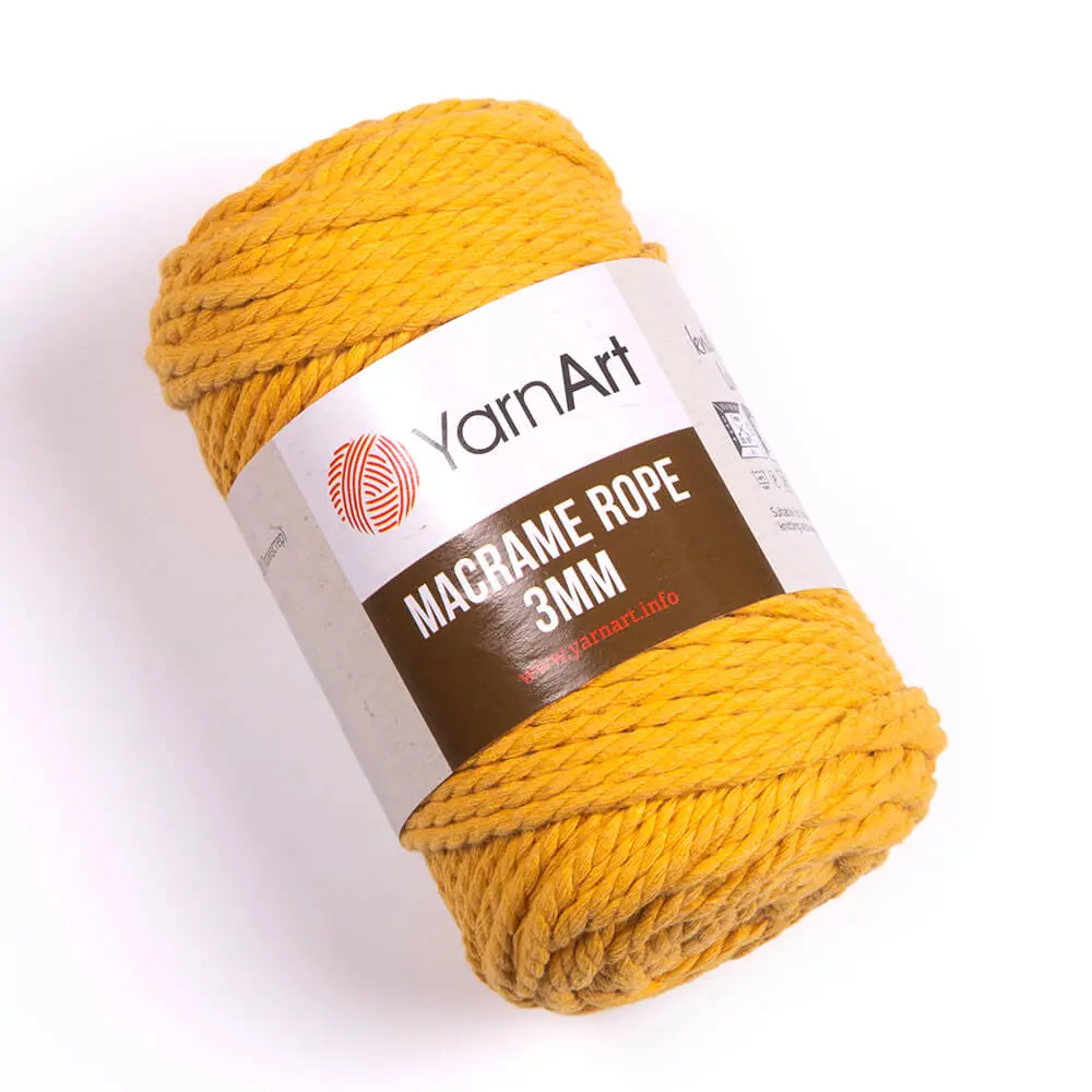 764 Пряжа Macrame Rope 3mm 250гр-63м (жовтий). YarnArt| golka.com