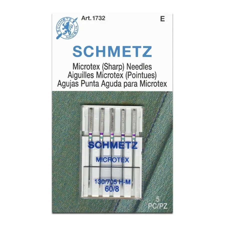 SCHMETZ Microtex (Sharp) Aghi Macchina Da Cucire 70/10 – Confezione Da 100 Pezzi, Perfetti Per Tessuti Delicati