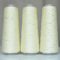 512 Пряжа Visco Knot Infinity Yarn, 100гр - 500м, ніжно-банановий, 100% віскоза з люрексом