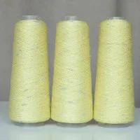 515 Пряжа Visco Knot Infinity Yarn, 100гр - 500м, банановий, 100% віскоза з люрексом