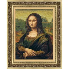 240 Мона-Ліза (Джоконда). 30x40 см. Чарівна Мить. Набір для вишивки хрестиком на Aida 16
