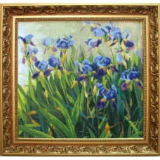 468 Іриси. 46x42.5 см. Чарівна Мить. Набір для вишивки хрестиком на Aida 14