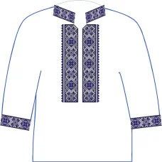 АСД-10Аг Чоловіча сорочка (габардин). Rainbow beads. Заготовка для вишивки нитками або бісером
