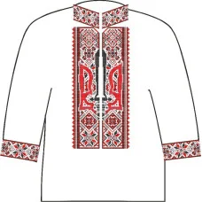 АСД-16Ад Чоловіча домоткана сорочка . Rainbow beads. Заготовка для вишивки нитками або бісером