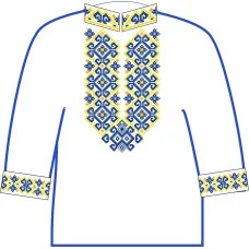 АСД-30Вд Сорочка для хлопчика, 2-6 років (домоткане полотно). Rainbow beads. Заготовка для вишивки нитками або бісером