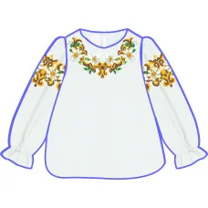 БЖ-043Мг Сорочка для дівчинки, 2-6 років (габардин). Rainbow beads. Заготовка для вишивки нитками або бісером