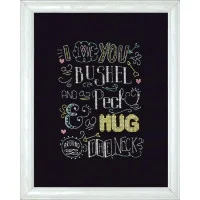 2888 Design Works Набір для вишивки рахунковим хрестиком - I love ... Chalkboard 20,32x25,4, Aida14