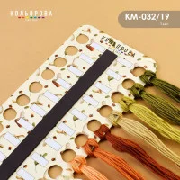 КМ-032/19 Кольорова - Органайзер для муліне з магнітною стрічкою на 30 кольорів Осінній малюнок 2, 28x9 см