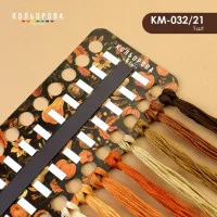 КМ-032/21 Кольорова - Органайзер для муліне з магнітною стрічкою на 30 кольорів Осінній малюнок 4, 28x9 см