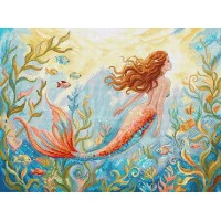L9981 Letistitch Набір для вишивки рахунковим хрестиком - Mermaid Dreams 36x27 см, Aida 16