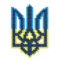 O515 Луїза Заготовка для вишивки бісером - Тризуб 11x11 см (схема на атласі)