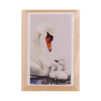 T606 Thea Gouverneur Набір для вишивки рахунковим хрестиком - Лебеді Swans and Signets, 55x35 см, рівномірка 32 ct