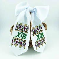 ТБ БК_102 Virena Набір для вишивки бісером - Великодній бант на кошик 11x140 см (габардин)