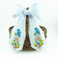 ТБ БК_106 Virena Набір для вишивки бісером - Великодній бант на кошик 11x140 см (габардин)