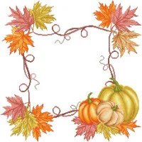 ТР898аБ5050i Барвиста вишиванка Набір для вишивки друкованим хрестиком - Скатертина Осінній затишок 80x80 см (атлас)