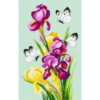 TS-57 Quick Tapestry Набір для вишивки гобеленом - Капустянки на півниках 36x57 см, страмін (схема на канві)