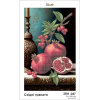 ЗН047ан3251 Золота Підкова Схема для вишивки бісером - Східні гранати 32x50,5 см (шовк)